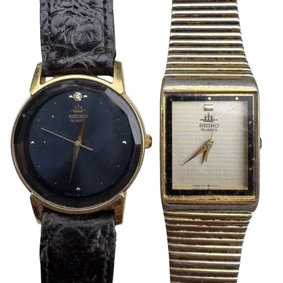 Vintage Seiko Galaxy Watches Lot of 2 - 5y91-5030 5Y95-607A - Picture 1 of 8